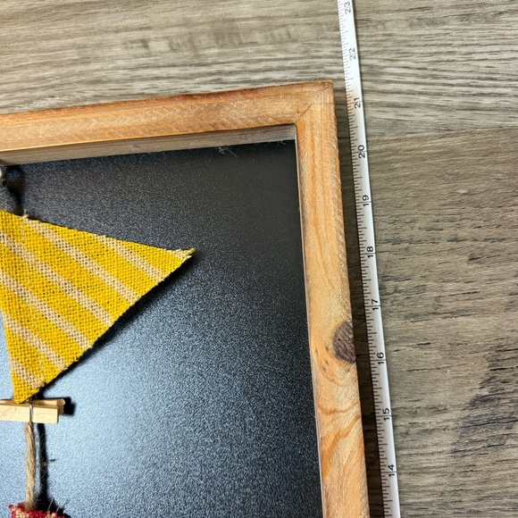 Colorful Patterned Banner Chalkboard on Wooden Frame - Picture 4 of 5